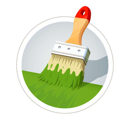 Brush for painting Isolated on white backgroundのイラスト素材