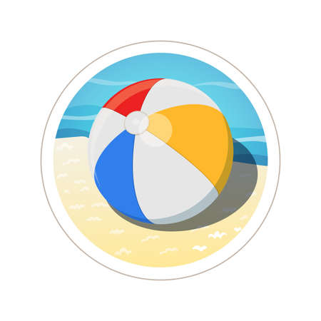 Beach ball. Eps10 vector illustration. Isolated on white backgroundのイラスト素材