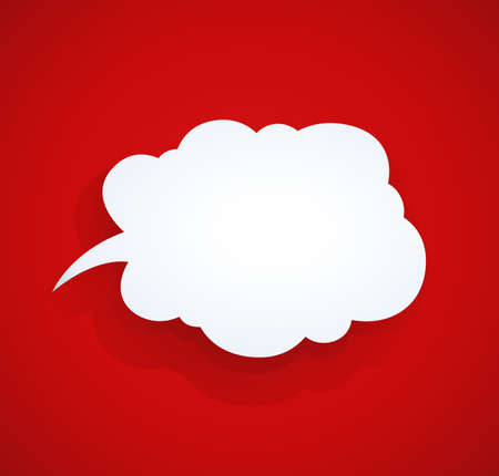 Speech bubble at red background. Eps10 vector illustration.のイラスト素材