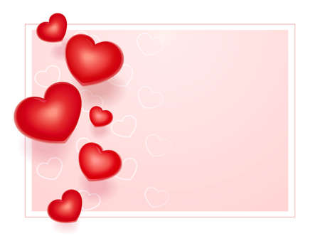 Red hearts. Symbol for Valentines day. Holiday greeting. Love tradition. Isolated white background. EPS10 vector illustration.のイラスト素材