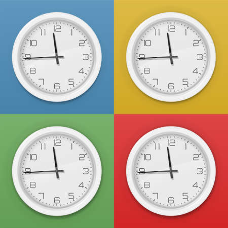 Wall clock show time. Eps10 vector illustration.のイラスト素材