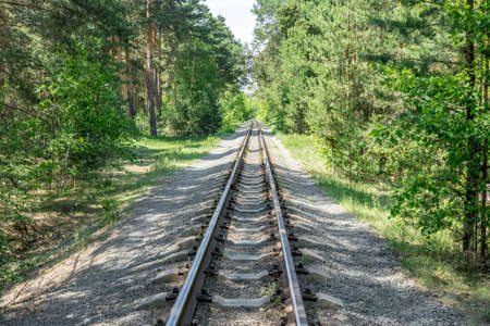 The narrow-gauge railway passes through the city's recreation park. Railway for entertainment....