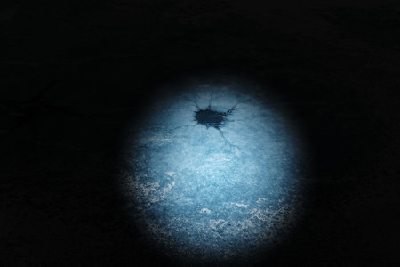 Abstract image of an unknown planet in outer spaceの写真素材