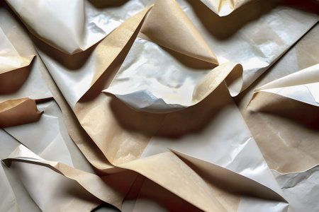 close up of crumpled paper as a background. creative photo.の素材