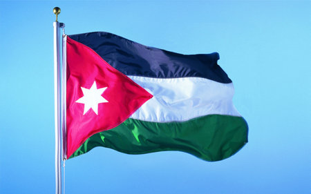 Jordan. National flag of the country. In high quality. In high quality. High quality illustrationの写真素材