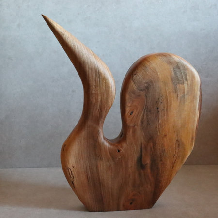 Figurines of birds made of wood in the style of minimalism. For interior design. High quality photoの写真素材