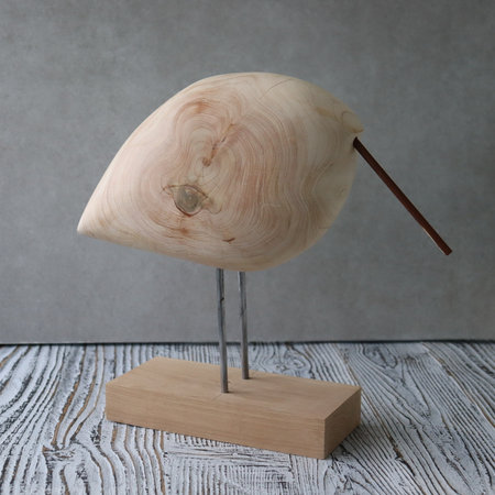 Figurines of birds made of wood in the style of minimalism. For interior design. High quality photoの写真素材