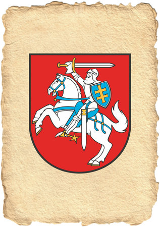 The coat of arms of the Republic of Lithuania is a country in Europe. high qualityの写真素材