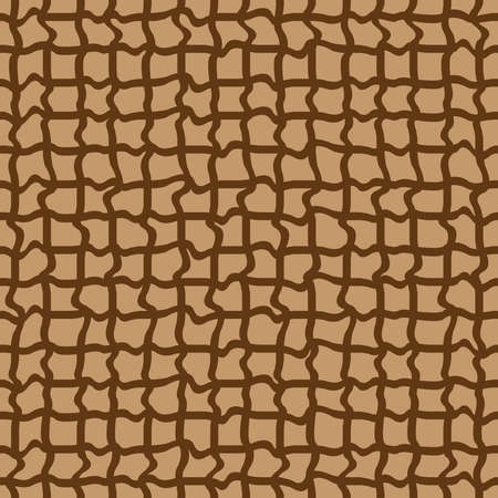 abstract seamless brown pattern vector with curled lines のイラスト素材
