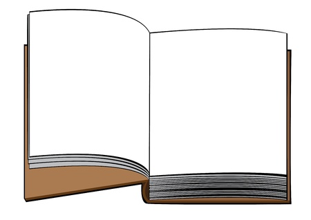 one book vector isolated on white backgroundのイラスト素材