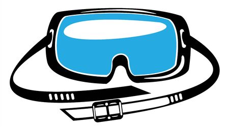 mask underwater on white backgroundのイラスト素材
