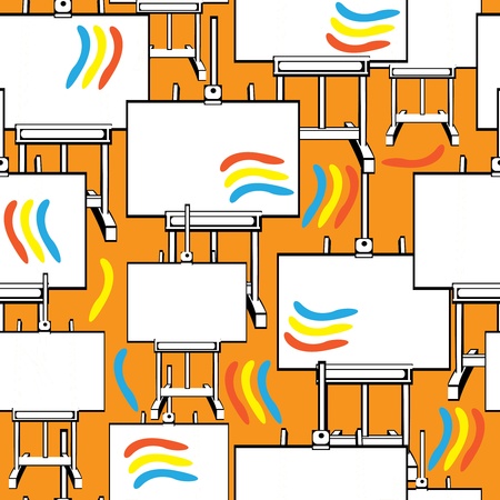  seamless pattern artist s easelsのイラスト素材