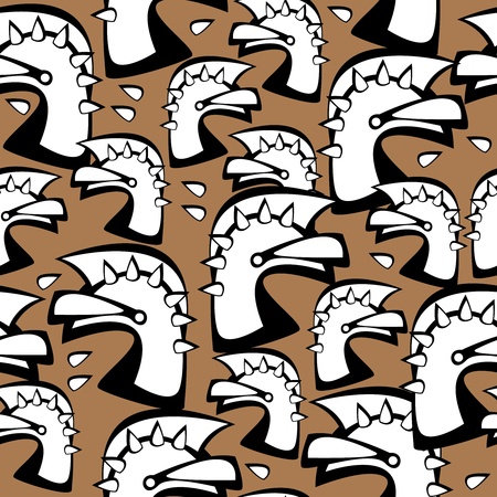 seamless pattern helm knight のイラスト素材