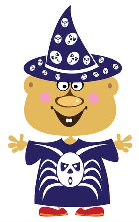 boy in carnival costume Halloweenのイラスト素材