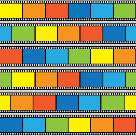 seamless pattern colored filmのイラスト素材