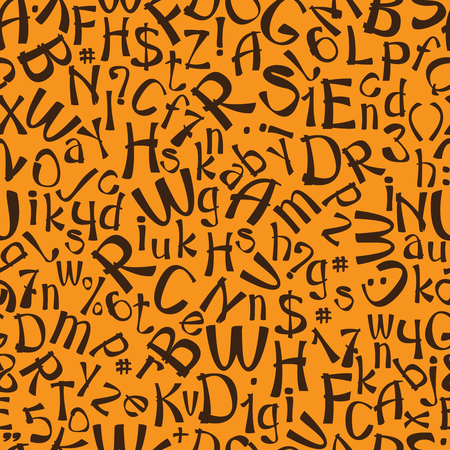 seamless pattern english alphabet のイラスト素材