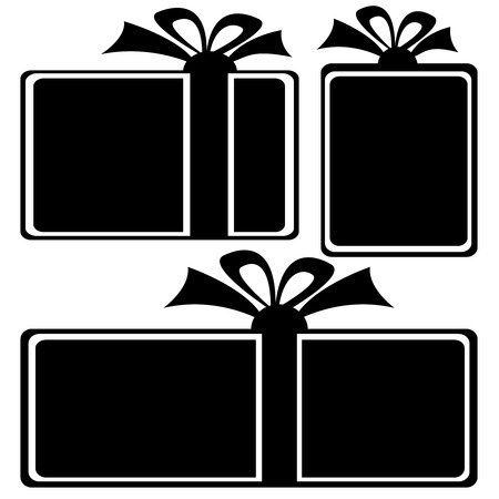 gift box icons on white backgroundのイラスト素材