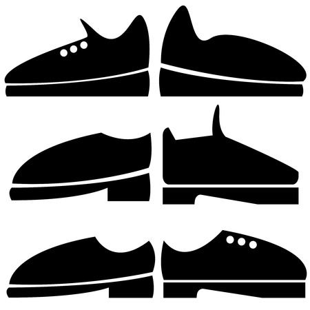 men s shoes of icons setのイラスト素材