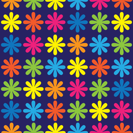 multicolored flowers of seamless patternのイラスト素材