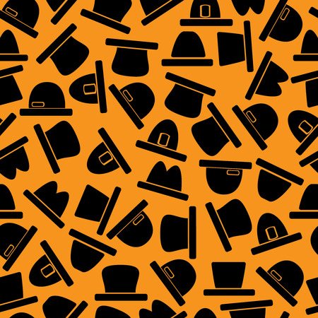 icons hats for men seamless patternのイラスト素材