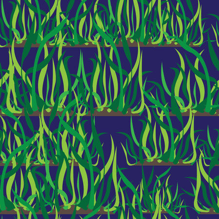 colored grass seamless patternのイラスト素材