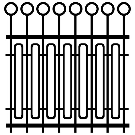 element fence isolated on white backgroundのイラスト素材