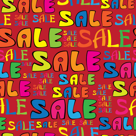 sale text seamless patternのイラスト素材