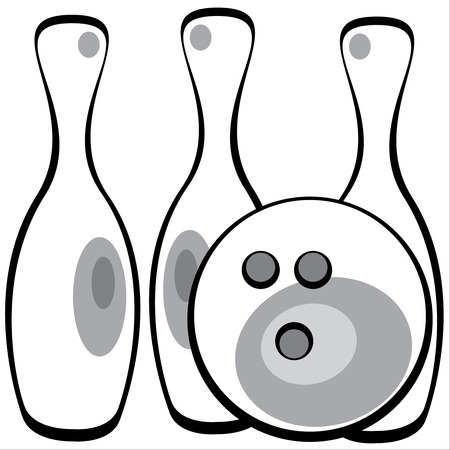 round bowling isolated on a white background のイラスト素材