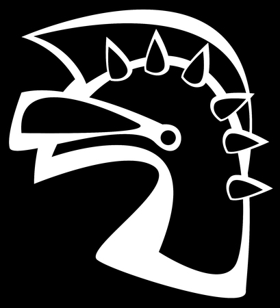 helm knight isolated on black backgroundの写真素材