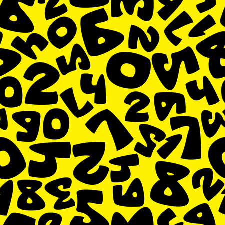 Arabic numerals seamless patternのイラスト素材