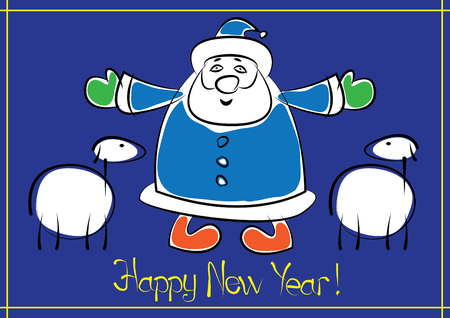 Card HAPPY NEW YEAR 2015のイラスト素材