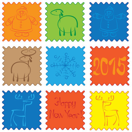 Christmas cookies collection isolated on white background のイラスト素材