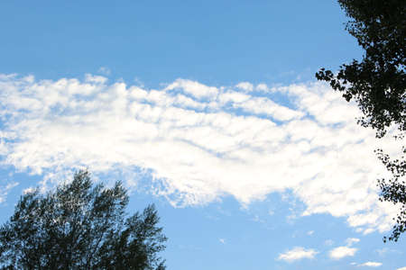 spring skyの写真素材