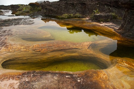 Natural pools, Mount Roraima, Venezuelaの写真素材