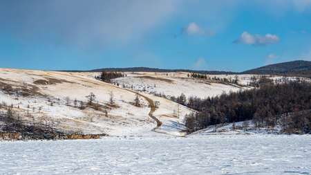 The exciting landscape of the Lake Baikal surroundingsの写真素材