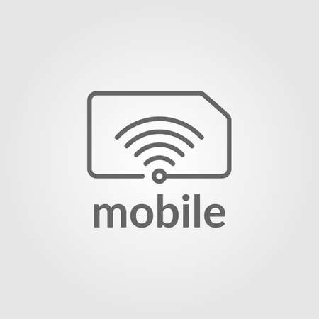 Sim Card Icon. Elements for cards, illustration, poster and web design.のイラスト素材