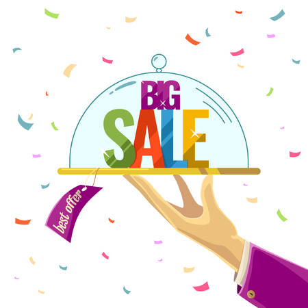 Best offer. Big sale. Illustration for advertising, design and web.のイラスト素材