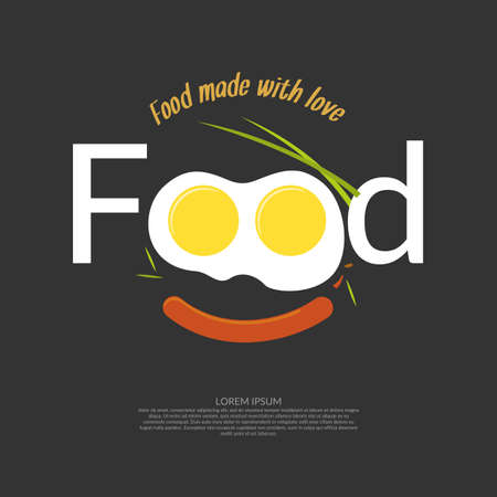 Food. Illustrations for design, website, infographic, poster, advertising.のイラスト素材