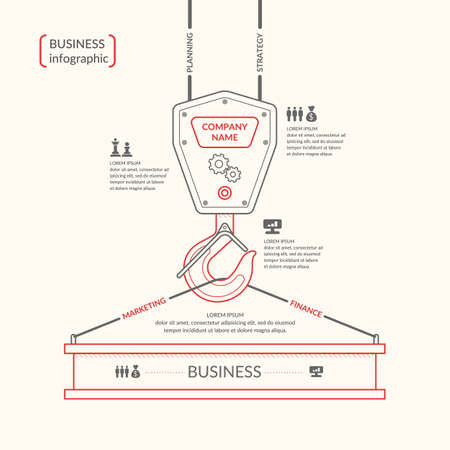 Business infographics. Icons and illustrations for design, website, infographic, poster, advertising.のイラスト素材