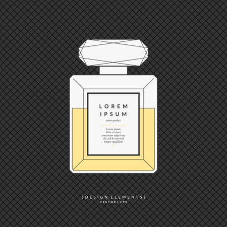 Perfume bottle. Elements for design, cards, poster.のイラスト素材
