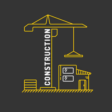 Construction. Elements for cards, illustration, poster and web design.のイラスト素材