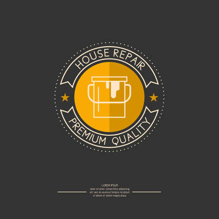 Logo. House repair. Elements and icons for cards, illustration, poster and web design.のイラスト素材