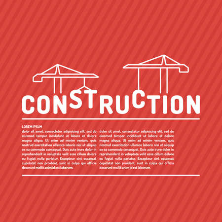 Construction. Elements for cards, illustration, poster and web design.のイラスト素材