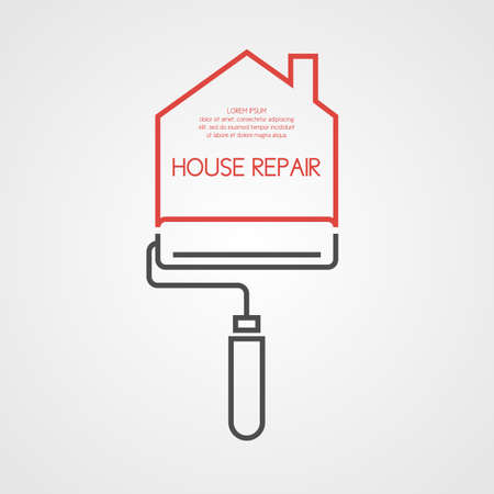 House repair. Elements and icons for cards, illustration, poster and web design.のイラスト素材