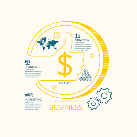Business infographics. Icons and illustrations for design, website, infographic, poster, advertising.のイラスト素材