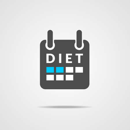 Diet icon calendar. Weight loss. Vector illustrationのイラスト素材