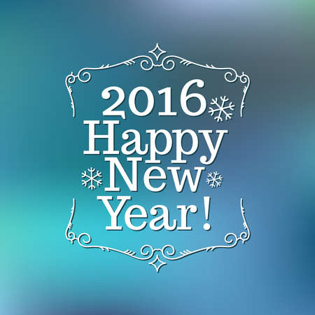 2016. Merry Christmas and Happy New Year. Vector illustration