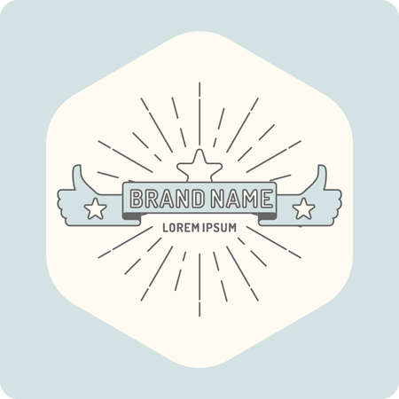 Original concept logo. Vector illustration. The template for the modern, trendy, hipster logo.のイラスト素材