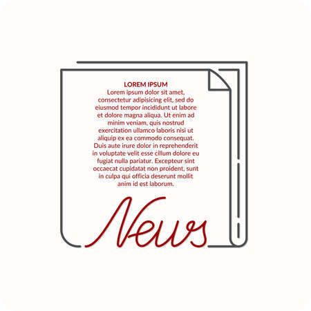 World news. Conceptual background with lines for text and advertising. Vector illustration.のイラスト素材