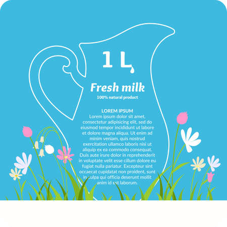 The original concept poster to advertise milk.のイラスト素材